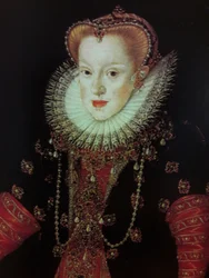 Portrett i full lengde av Anne av Østerrike (1573-1598) (detalj)